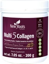 NEW ROOTS HERBAL Multi 5 Coco Collagen Powder Supplement (Type I, II, III, V és X) Hidrolizált Collagen - Dairy & Gluten Free - 12g per Serving - Chocolate Flavor, 7.05 oz