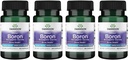 Swanson Boron Albionból - Boroganic Glycine Supplement Supporting Joint Health & Bone Health - High Absorption Formula May Support Összehangolt Egyenleg - (60 kapszula, 6mg Minden egyes) (4 csomag)