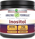 Amazing Formulas Inositol Powder Supplement 124; 600 Mg per Serving NRG 124; Unflavolored NRG 124; 1 Lb (454 Grams) NRG 124; Non- GMO NRG 124; Gluténmentes 124; Made in USA
