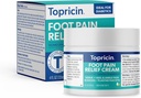 Topricin Fuß Schmerzlinderung Creme - Natürliche und Odor-freie Feuchtigkeitscreme, 4 Unzen - Jar