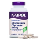 Natrol Magnézium Glicinate Supplements 240 mg - Magas felszívódás - Nyugodt Magnézium Glicinate alváshoz - 60 kapszula, 30 napos ellátás