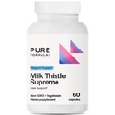 PureFormulas Milk Thistle Supreme 250 mg - Máj-egészségügyi és antioxidáns támogatás - Nem-GMO Vegetáriánus kapszula - 60 gróf