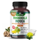 Rhodiola Rosea Supplement, gazdagítva Ashwagandha, Magnézium, L-Theanine, St. John 's Wort, Lemon Balm - Support Mood, Sleeps Quality, and Mental Focus, 124; 150 kapszula