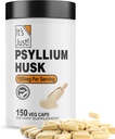 Ez csak! - Psyllium Husk, Dietary Fiber Supplement, Veggie Capsules, 1500mg Per Serving, 150ct Tartály (150 gróf)