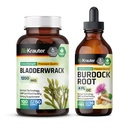 BIO KRAUTER Bladderwrack 100 kapszula & Burdock Root tinktúra 4 Fl. Oz.