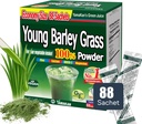 YAMAKAN Young Barley Grass Powder, Greens Superfood Powder Rich in Nährstoffen, Mineralien, Vitamine und pflanzliche Proteine für Frauen & Männer, Gerste Grass aus Japan, Non GMO 88 Count