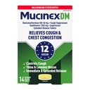 Köhögés szuppresszáns és expectorant, Mucinex DM Maximális hatáserősség 12 óra tabletta, 14ct, 1200 mg guaifenesin, enyhíti a mellkasi congestion, Quiets Wet és száraz köhögés, 1 orvos ajánlott OTC Expectorant