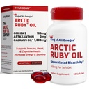 Arctic Ruby Oil 1000mg - Omega 3 Supplement for Women and Men with EPA, DHA & Astaxanthin 2mg - Fish & Krill Oil Alternative - 60 Softgels (1 csomag)