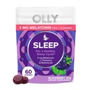 Olly Sleep Gumi, 3 mg Melatonin, L-Theanine, Kamilla, és Lemon Balm Extracts, Blackberry Flavor, 30 napos ellátás - 60 gróf