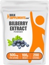 BulkSupplements.com Bilberry kivonat por - Bilberry kivonat kiegészítés, gyógynövény kiegészítés - Vegan & Glulten Free, 500mg per Serving, 100g (3.5 oz) (1-es csomag)