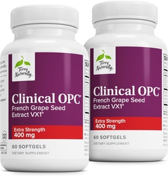 Terry Natural Clinical OPC Extra Strength - Cardiovascularis Health & Focus Support - Szőlőmag kivonat kiegészítés - Immuntámogató kiegészítés - 60 Softgels (2. csomag)