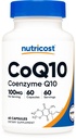 Nutricost CoQ10 100mg, 60 Vegetáriánus kapszula, 60 Servings - Q10 koenzim