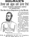 Máj Pad Hirdetés Namerican Patent Medicine Advertisement 1876 A HolmanS láz és az Ague máj Pad Poster Print által (18 x 24)