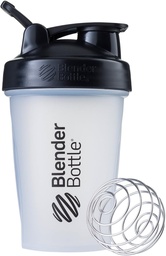 BlenderBottle Classic Shaker üveg Tökéletes proteinrázás és előedzés, 20- Ounce, Tiszta / fekete