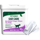 Vet 's Best Ear Relief Finger törlőkendő, Far Cleansing Finger Törlő kutyák, Sooths & Dezodizes, 50 Eldobható kutya törlő