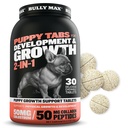 Bully Max 2- in1 Puppy Vitamins - 30 rágótabletta a Kölykök fejlesztésére és növekedésére - Kutyakezelések, Vitamin és kiegészítők kiskutyák & nagy tenyészállatok - lehet használni, mint élelmiszer Topper