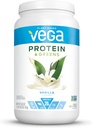 Vega Protein és Greens Vanilla (25 szerva, 26.8 Ounce) - Vegán növényi alapú fehérje por shake, glutén mentes, nem tejtermék, nem szója, nem GMO