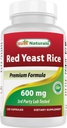 Best Naturals, Red Yeast Rice, 600 mg kapszula, 120 kapszula, 2 kapszula adagonként / 1200mg adagonként