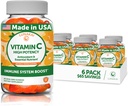 Lunakai C-vitamin Gummies felnőttek és gyerekek - Organic VIT C Vegan rágógumi Vitaminok - 250 mg Felnőtt, Gyermekek, Toddler Chews - 6 csomag
