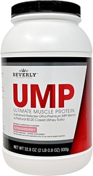 Beverly International UMP fehérje por, Strawberry. Egyedi Whey- Casein Ratio épít lean izom. Könnyen emészthető. No Bloat. (32.8 oz) 2lb .8 oz