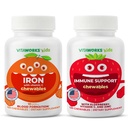 Kids Iron 10 mg + C-vitamin rágótabletta + bodza + cink + C rágótabletta bundle