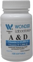 Wonder Laboratories A 25 000 NE-vitamin a Cod máj halolaj + D3-vitamin 1000 NE