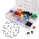 Molecular Model Kit, 444 db Organic Molecular Chemistry Set, Atom Element Model Kit for Lessons in Chemistry, Molecular Structures Building kit, Ochem Science Gift for Teachers and Students
