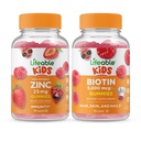 Életképes cink 25 mg Kids + Biotin Kids, Gumies Bundle - Nagy ízű, vitamin kiegészítés, glutén mentes, GMO mentes, rágógumi