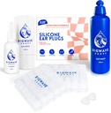 Ear Care Bundle - Inklusive Ear Drops, Ear Wash & Silikon Ohrstecker - für Schwimmer, Athleten, Divers, Reisende - Ohrpflege Produkte für Männer, Frauen, Kinder & Erwachsene - Bestes Swimmer-Geschenk