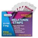 30 Mundschlafstreifen | Schnelle Auflösung 3mg Melatonin Streifen | Funktioniert schneller als Gummis | Relaxation Napping Ergänzungen | Die ultimative Schlafhilfe für bessere Erholung und Augengesundheit
