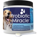 NUSENTIA Probiotics kutyáknak - (360 Scoops) -Probiotic Miracle -Advanced, Species Specific Probiotics and Prebiotics to Stop Hasmenés, Loose Stool, and Yeast-Plus Immun Support