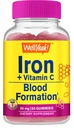 WellYeah vas gumik C-vitamin - vérszegénység és celluláris energia támogatás, Promotes Red Blood Cell Formation - Energy & Immunrendszer támogatás - Természetes Grape Flavor- 60 Gumies