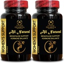 Menopause Support Supplement - Unterstützung mit Hot Flashes und Nacht Sweats, Kräuter-Komplex mit schwarzem Cohosh für Menopause, natürliche Hormonunterstützung für Frauen - 2 Flaschen 120 Kapseln