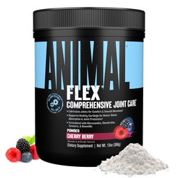 Állati Flex Powder - Joint Support for Pain Relief, Javítás és Restaurálás Muscles with Turmeric, Glucosamine, Chondroitin, MSM, Collagen és Boswellia, Great Tasting Cherry Flavor, 30 Scoops
