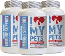 I LOVE MY PETS LLC cat Heart Supplements - CAT Immune Support - Booster - Healthy Supplement - cat Skin Supplement - 180 Treats (3 Bottles)
