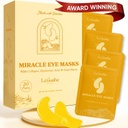 LE GUSHE Gold Unter Augenaufnäher für Puffy Eyes und Dark Circles (20 Paare) - Hydrating Collagen Under Eye Masks with Snail Mucin - Beruhigende Puffy Eyes Behandlung für Damen und Herren - Brautjungfer Geschenke