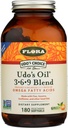 Flora Udo 's Oil 3-6-9 Blend - Organic Coconut, Flax Seed Oil & More - 180 vegetáriánus Softgels