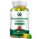 Magnézium Glicinate Gummees felnőtteknek - Cukor mentes Magnézium Kálium kiegészítés nyugodt hangulatú, izom, csont és energia támogatás, 80 Gummies