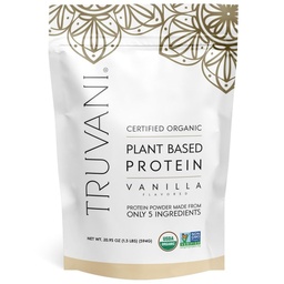 Truvani Vegan Pea Protein Promoture 124; Vanilla n.e.124; 20g Szerves Növényalapú fehérje Per Serving 1204; 20 Serving 1204; Keto 1204; Gluten & Dairy Free Affairs 124; Low Carb124; No hozzáadott cukor