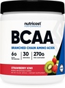 Nutricost BCAA Powder (Strawberry Kiwi, 30 Servings) - Optimal 2: 1: 1 Ratio