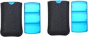 VOFOON Small Pill Organizer 3 Times a Day Daily 2 Pack, Travel Pill Box for Purse Pocket, 3 Complication Portable Medicine Vitamin Case, Fish Oil Box, Supplement Box