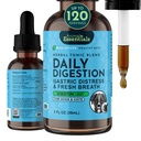Animal Essentials Daily Digestion for Dog & Cats - Emésztési támogatás, Friss légzés, Gyömbér gyökér, Édeskömény magkivonat, Folyékony kiegészítés - 2 Fl Oz