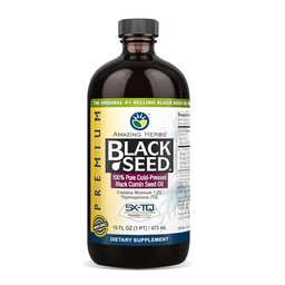 Csodálatos gyógynövények Prémium Fekete Seed Oil - hideg préselt Nigella Sativa támogatások emésztési egészség, Immuntámogatás, Brain Function, Közös mobilitás, Gluten Free, Nem GMO - 16 Fl Oz