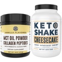 Bal parti teljesítmény Keto MCT Por + Collagen és Keto Cheesecake Meal csere