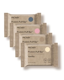 ProMix Nutrition Protein Puff Bars - Variety Pack - Vanília, Csokoládé, Eper, Áfonya - Marshmallow Crispy Treat - Magas fehérje & Alacsony kalóriatartalmú - 12 Bár