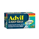 Advil Liqui-Gels Minis Schmerzlinderung und Fever Reducer, Schmerzmedizin für Erwachsene mit Ibuprofen 200mg für Schmerzlinderung - 160 flüssige gefüllte Kapseln
