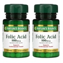 Természet Bounty Folic Acid 800 µg Vitamin kiegészítés Maximális hatáserősség - 250 tabletta, 2 tablettát tartalmazó csomag