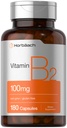 Horbäach B2-vitamin 100mg d.m. 124; 180 Kapszula-124; Riboflavin-kiegészítés 124; Non-GMO & Gluten Free