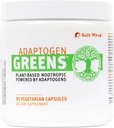 SaltWrap Adaptogen Greens - Mind- Body Resilience Formula - Caffeine- Free Nootropic for Stress, Focus, and Cognitive Performance - 90 kapszula