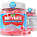 Butyrate Gumies probiotic + Prebiotic + Postbiotic, Omega3 500mg, 9 Million CFU Probiotics Fiber, Kalcium & Magnézium, Inulin, Psyllium Husk Digestive Health, Bloating Support, Sugar Free